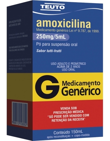 AMOXICILINA 250MG/5ML PO SUSP OR 150ML GEN