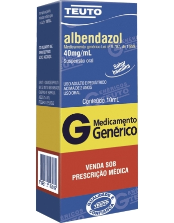 ALBENDAZOL 40MG/ML SUSP OR 10ML GEN