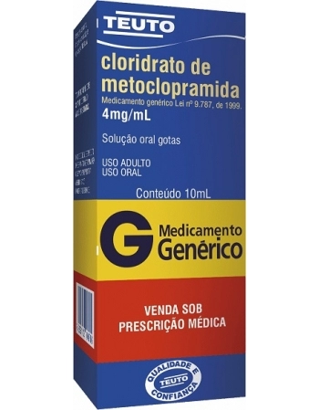 METOCLOPRAMIDA 4MG/ML GTS 10ML GEN