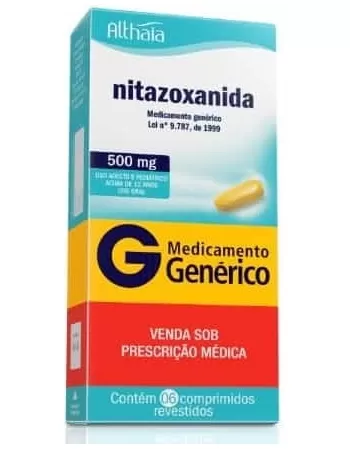 NITAZOXANIDA 500MG C/ 6CPR REV GEN