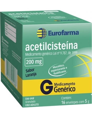 ACETILCISTEINA 200MG GRAN 16ENV 5G GEN