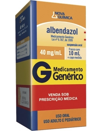 ALBENDAZOL 40MG/ML SUSP OR 10ML GEN