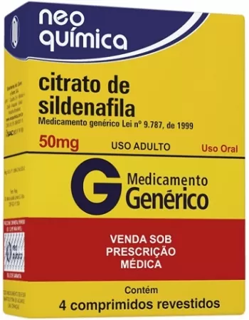 SILDENAFILA 50MG C/ 4CPR REV GEN