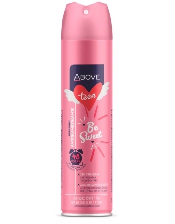 ANTITRANSPIRANTE TEEN 48H ABOVE AER 150ML-BE SWEET