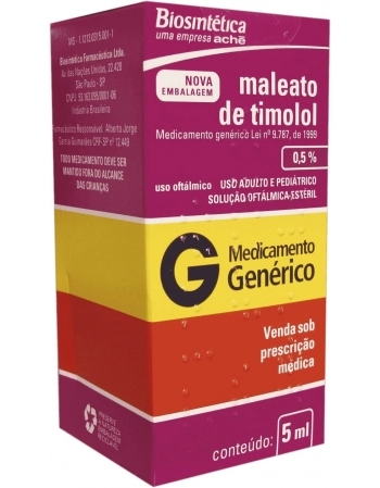 TIMOLOL 0,5% SOL OFT 5ML GEN