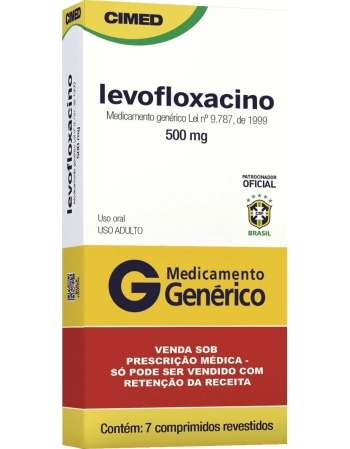 LEVOFLOXACINO 500MG C/ 7CPR REV GEN