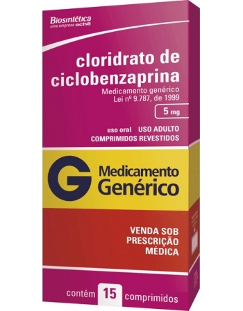 CICLOBENZAPRINA 5MG C/15CPR REV GEN