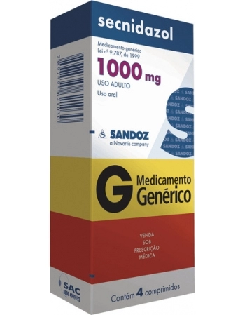 SECNIDAZOL 1000MG C/4CPR GEN