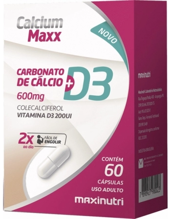 CALCIUM MAXX+D3 600MG C/60CPS