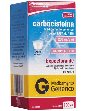 CARBOCISTEINA 250MG/5ML XPE AD 100ML GEN
