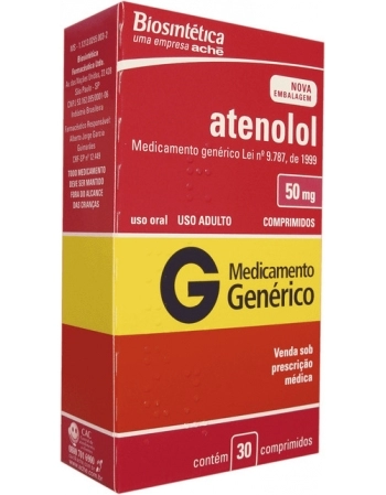 ATENOLOL 50MG C/30CPR GEN