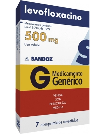 LEVOFLOXACINO 500MG C/ 7CPR REV GEN