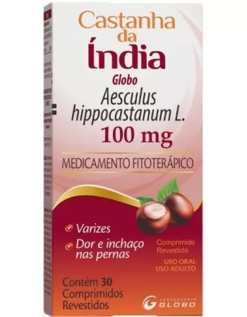 CASTANHA DA INDIA GLOBO 100MG C/30CPR REV