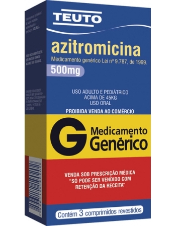 AZITROMICINA 500MG C/3CPR REV GEN