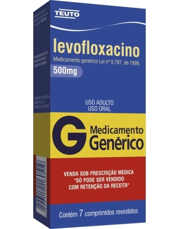 LEVOFLOXACINO 500MG C/ 7CPR REV GEN