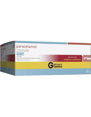 PARACETAMOL 750MG C/200CPR-20X10 GEN
