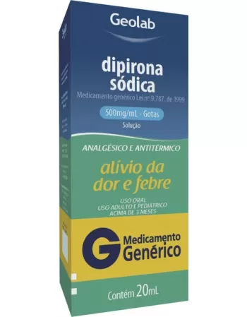 DIPIRONA 500MG/ML GTS 20ML GEN