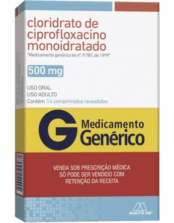 CIPROFLOXACINO 500MG C/14CPR REV GEN