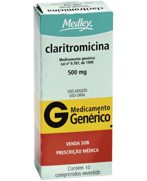 CLARITROMICINA 500MG C/10CPR REV GEN