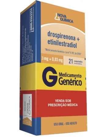 DROSPIRENONA+ETINILESTRADIOL 3+0,03MG C/21CPR REV GEN