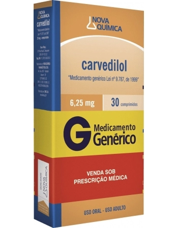 CARVEDILOL 6,25MG C/30CPR GEN