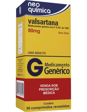 VALSARTANA 80MG C/30CPR REV GEN