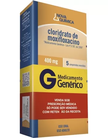 MOXIFLOXACINO 400MG C/5CPR REV GEN