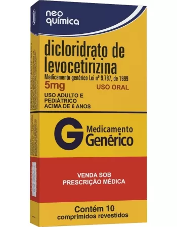 LEVOCETIRIZINA 5MG C/10CPR REV GEN