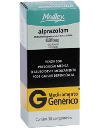 ALPRAZOLAM 0,25MG C/30CPR GEN (B1)