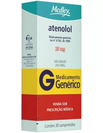 ATENOLOL 25MG C/30CPR GEN