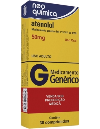 ATENOLOL 50MG C/30CPR GEN