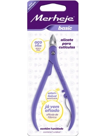 ALICATE CUTICULA BASIC C/1U-LILAS