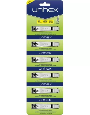 CORTADOR UNHAS PES UNHEX C/ 6U