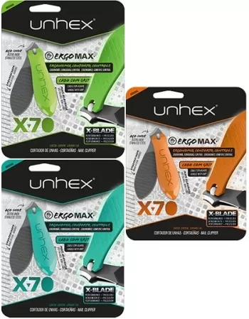 CORTADOR UNHAS MIX UNHEX X70 C/ 4U