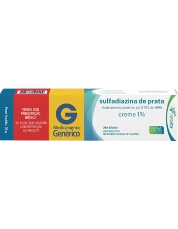 SULFADIAZINA PRATA CR 30G GEN