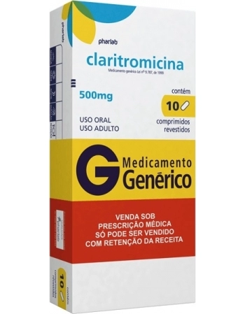 CLARITROMICINA 500MG C/10CPR REV GEN