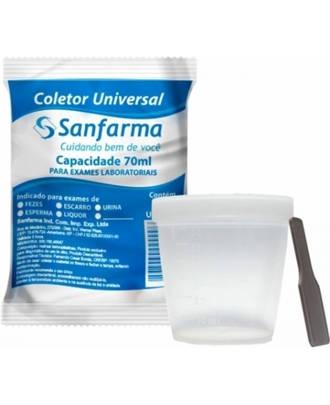 COLETOR UNIVERSAL 1U 70ML-N/EST. SANFARMA