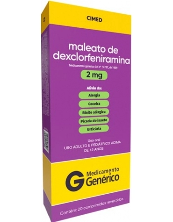 MALEATO DE DEXCLOFERINAMINA 2MG C/20CPR REV