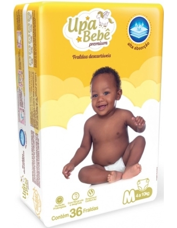 FRALDA UPA BEBE PREMIUM JUMBO-M C/36UN