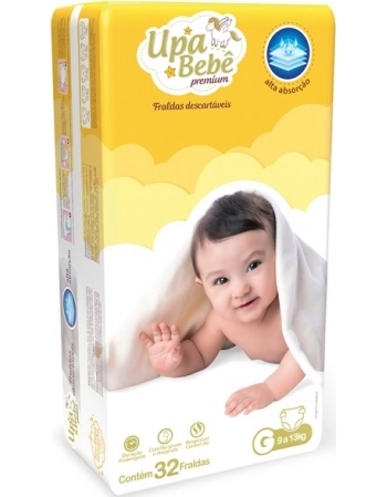 FRALDA UPA BEBE PREMIUM JUMBO-G C/32UN