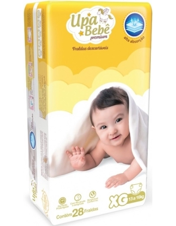 FRALDA UPA BEBE PREMIUM JUMBO-XG C/28UN