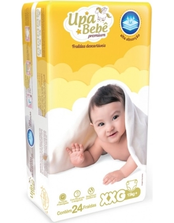 FRALDA UPA BEBE PREMIUM JUMBO-XXG C/24UN