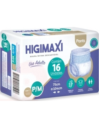 FRALDA CALCA HIGIMAXI PANTS ADULTO-P/M C/16UN
