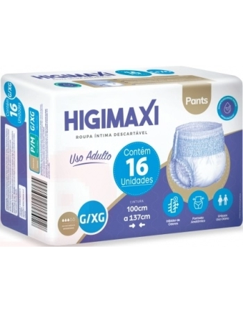 FRALDA CALCA HIGIMAXI PANTS ADULTO-G/XG C/16UN