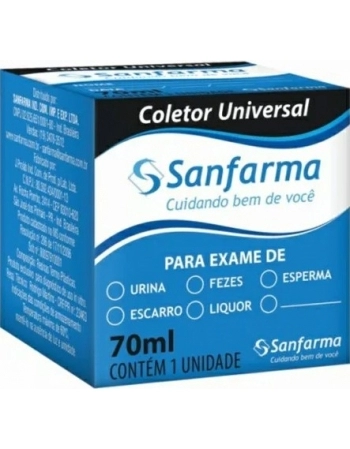 COLETOR UNIVERSAL CX 1U 70ML-N/EST. SANFARMA