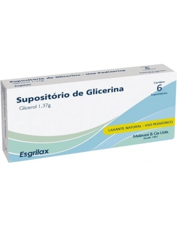 SUPOSITORIO DE GLICERINA ESGRILAX PED C/6