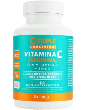 C-TRIPLE+ARGININA VIT C 500 MG+ZINCO 5 MG+VIT D 200UI+ARGININA 500 MG C/30CAP