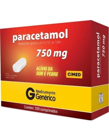 PARACETAMOL 750MG C/200CPR-20X10 GEN