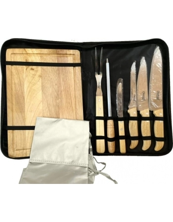 KIT CHURRASCO DISMED COM 7 PÇS E AVENTAL