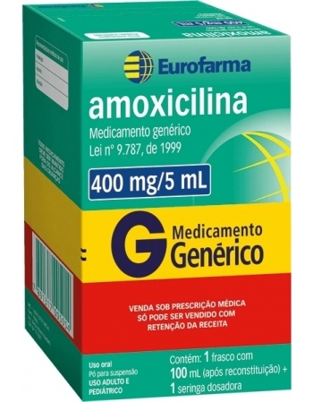 AMOXICILINA 400MG/5ML PO SUSP OR 100ML+SER GEN